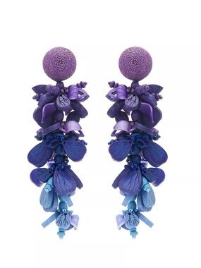Oscar de la Renta Flower Cluster Earrings